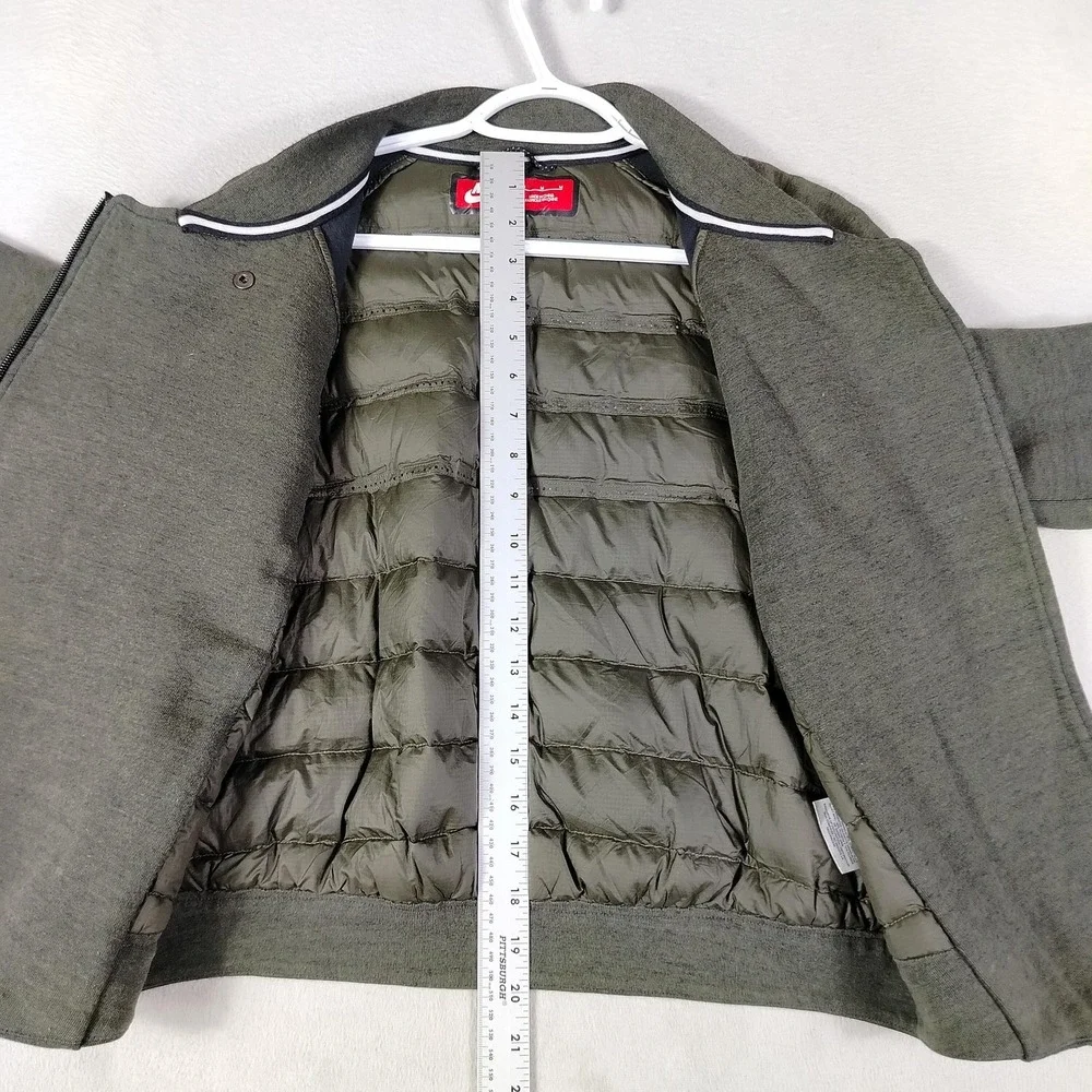 Nike AeroLoft 800 Jacket Mens Medium Green Down Full Zip Running Training